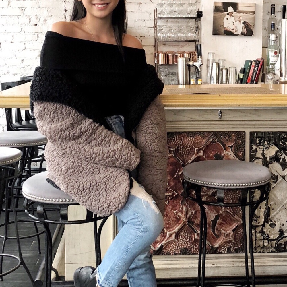 Urban Outfitters Reversible Teddy Bear Coat